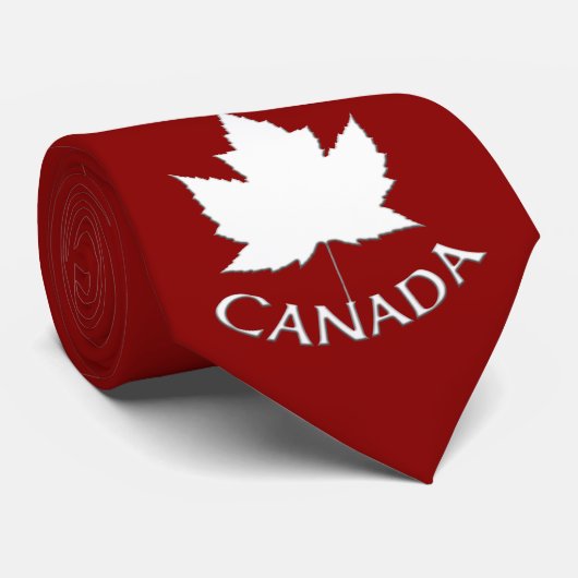 カナダの記念品のタイのおもしろいのカナダのカエデの葉のタイ ネクタイ (ロール)