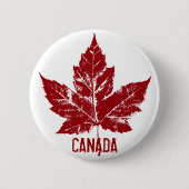 カナダの記念品はカナダの旗のカエデの葉Pinにボタンをかけます 缶バッジ (正面)