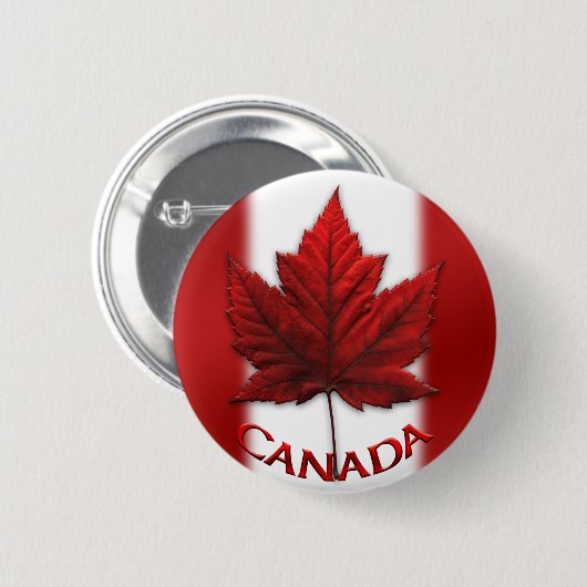 カナダの記念品はカナダの旗のカエデの葉Pinにボタンをかけます 缶バッジ (正面&裏面)