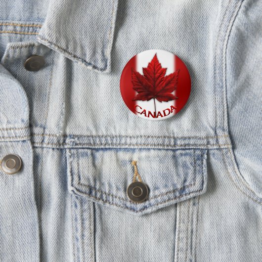 カナダの記念品はカナダの旗のカエデの葉Pinにボタンをかけます 缶バッジ (インサイチュ)