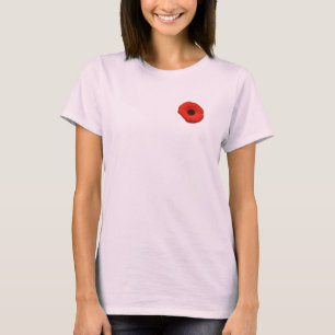 カナダの記憶日の赤いケシの花のTシャツ Tシャツ