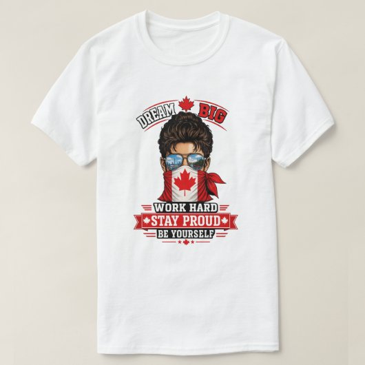 カナダの誇り メイプル ビッグドリーム Tシャツ (デザイン正面)