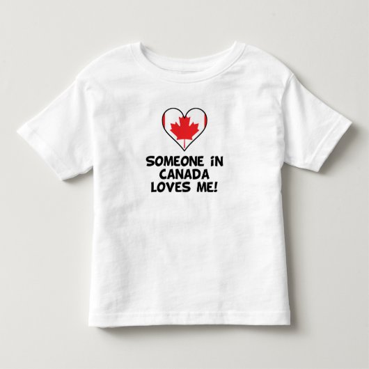 カナダの誰かは私を愛します トドラーTシャツ (正面)