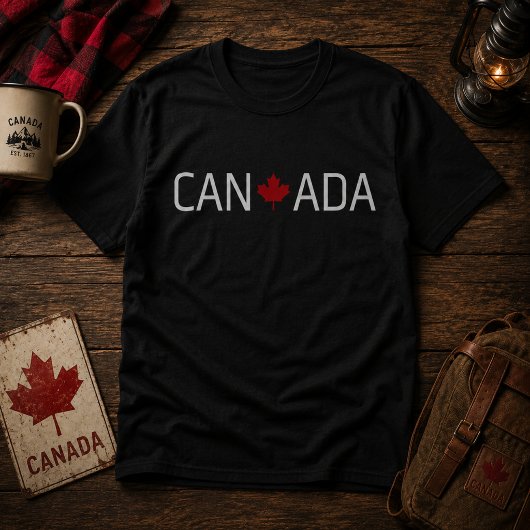 カナダの赤いカエデの葉 Tシャツ