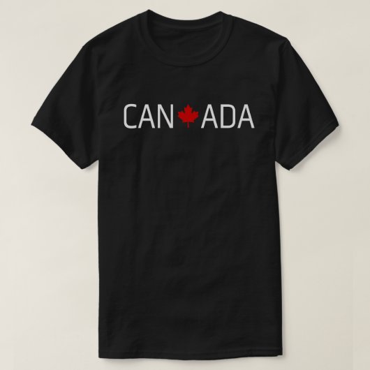 カナダの赤いカエデの葉 Tシャツ (デザイン正面)