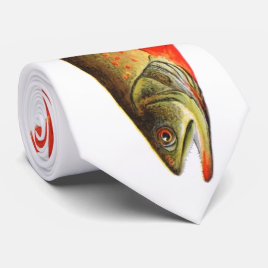 カナダの赤いマスの魚 ネクタイ (ロール)