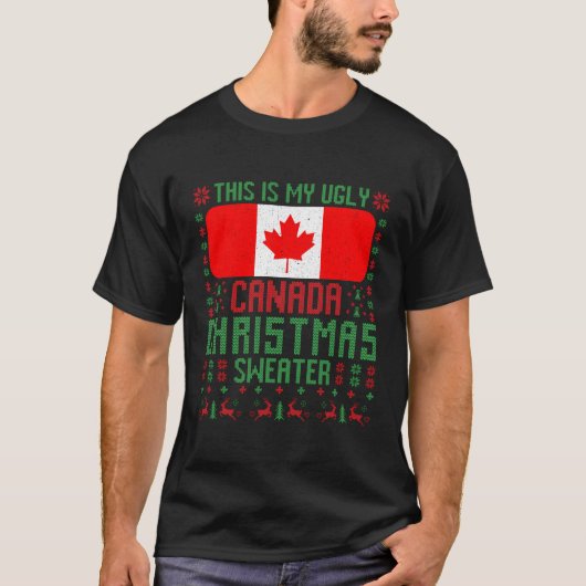 カナダの醜いカナダ国旗 Tシャツ (正面)