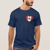 カナダの野生動物ハート両面グラフィックTシャツ Tシャツ (正面)