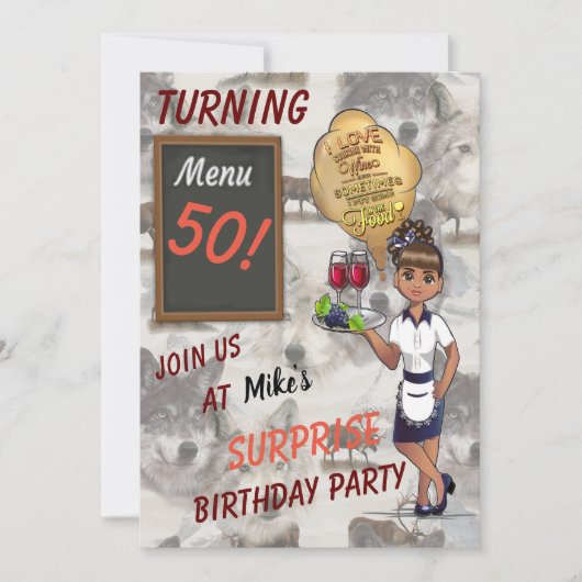 カナダの野生動物 招待状 (正面)