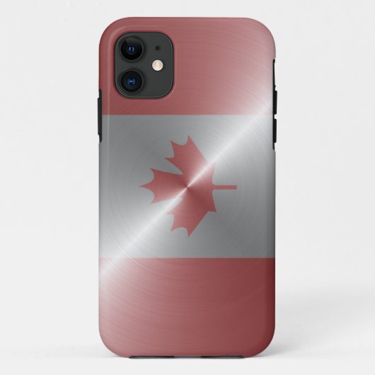 カナダの金属旗 Case-Mate iPhoneケース (裏面)