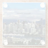 カナダの風景都市、バンクーバー ガラスコースター (裏面)