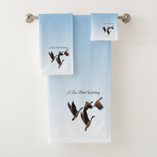 カナダの飛んでいるガチョウのデザイン バスタオルセット (インサイチュ)
