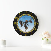 カナダの飛んでいるガチョウのデザイン ラージ壁時計 (ホーム)