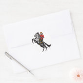 カナダの騎馬警察の馬 ラウンドシール (封筒)