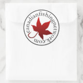 カナダの魚釣りネットワークラウンドデカール ラウンドシール (バッグ)