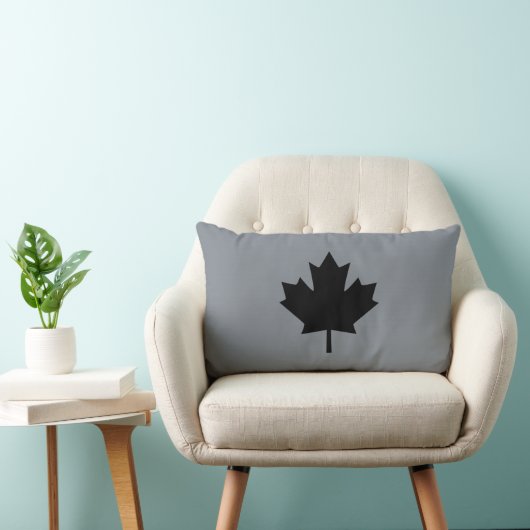 カナダの黒いカエデの葉のスタイル ランバークッション (椅子)