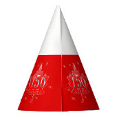 カナダの150thカエデの葉及び花火のお祝い パーティーハット (裏面)
