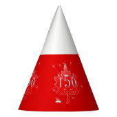カナダの150thカエデの葉及び花火のお祝い パーティーハット (左)