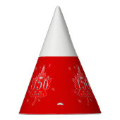 カナダの150thカエデの葉及び花火のお祝い パーティーハット (右)