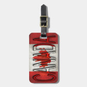 カナダの2トーン国旗の識別 ラゲッジタグ (正面縦)