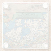 カナダの-自然な、産業資源の地図 ガラスコースター (裏面)