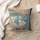 カナダの-自然な、産業資源の地図 クッション (ブランケット)