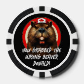 カナダの"間違ったビーバードナルド"トランプ ポーカーチップ (正面)