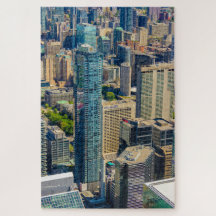 カナダのCNタワーからトロントの景色