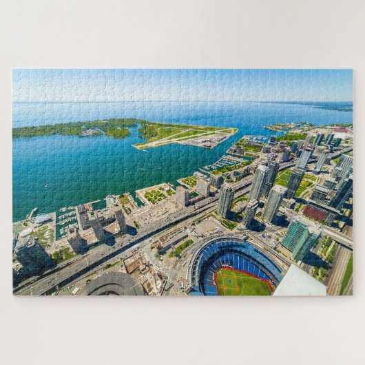 カナダのCNタワーからトロントの景色 ジグソーパズル (横)