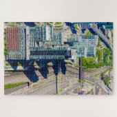 カナダのCNタワーからトロントの景色 ジグソーパズル (横)