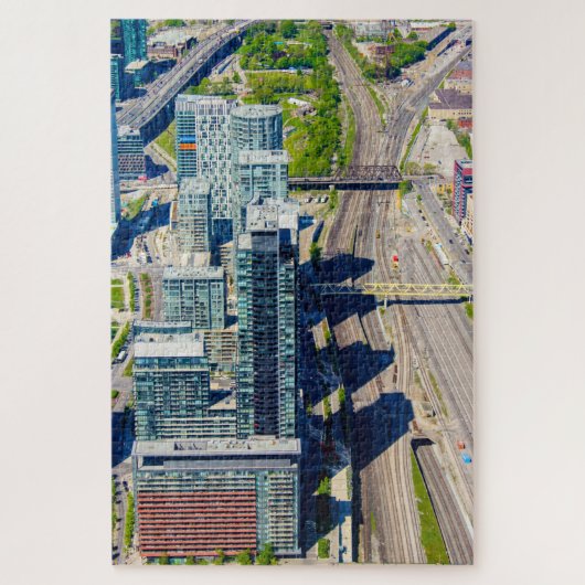 カナダのCNタワーからトロントの景色 ジグソーパズル (縦)