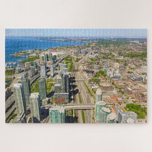 カナダのCNタワーからトロントの景色 ジグソーパズル (横)