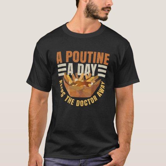 カナダのPoutineデザイン(カナダのPoutine Lov用) Tシャツ (正面)