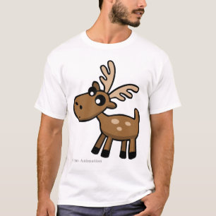 カナダのTシャツからのかわいい漫画チョコレートアメリカヘラジカ Tシャツ