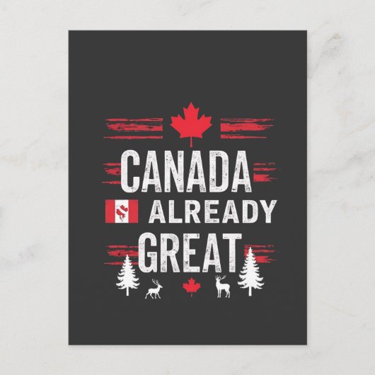 カナダはすでに素晴らしアンチMAGAアンチ – トランプ シーズンポストカード (正面)