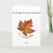 カナダはカナダのカエデの葉の挨拶状を梳きます カード (裏面)