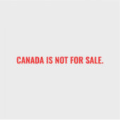 カナダはセールのミニマリスト赤タイポグラフィではない シール (正面)