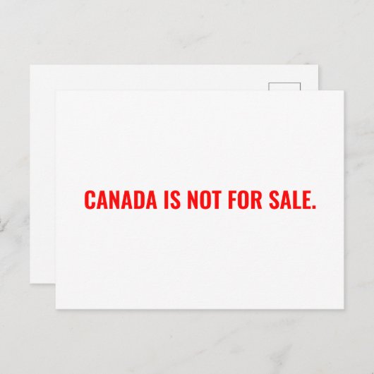 カナダはホワイトレッド文字ミニマリストの販売ではない ポストカード (正面/裏面)