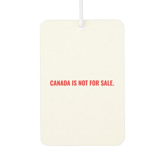 カナダはミニマリストの白い赤の文字 カーエアーフレッシュナー (正面)