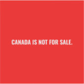 カナダはレッドミニマリストタイポグラフィ シール (正面)