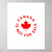 カナダはレッドメープルリーフタイポグラフィ ポスター (正面)