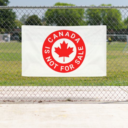 カナダはレッドメープルリーフタイポグラフィ 横断幕 (インサイチュ)