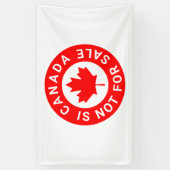 カナダはレッドメープルリーフタイポグラフィ 横断幕 (縦)