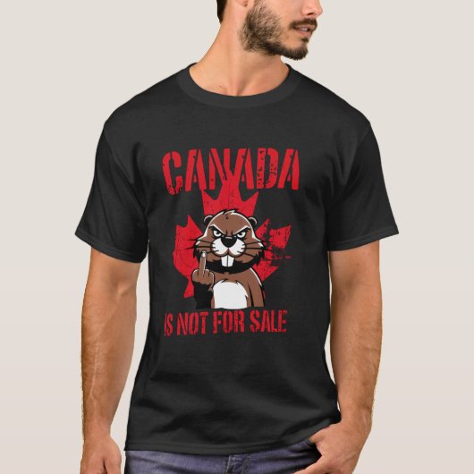 カナダは売り物じゃない ビーバー Tシャツ (正面)