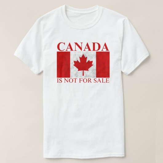 カナダは売り物ではない Tシャツ (デザイン正面)