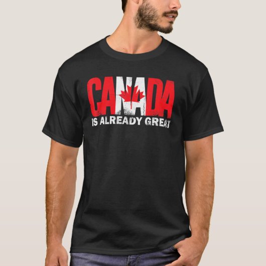 カナダは既に素晴らしい カナダの日 プライド Tシャツ (正面)