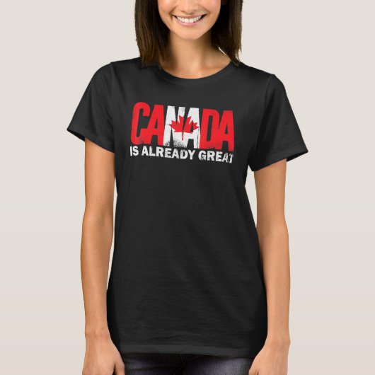 カナダは既に素晴らしい カナダデー プライド Tシャツ (正面)