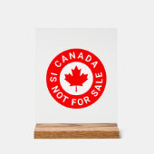 カナダは販売されていないタイポグラフィ赤楓の葉 アクリルサイン (正面)