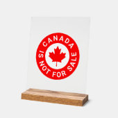 カナダは販売されていないタイポグラフィ赤楓の葉 アクリルサイン (傾斜)