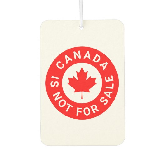 カナダは販売されていないタイポグラフィ赤楓の葉 カーエアーフレッシュナー (正面)